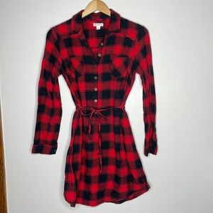 Flannel Dress Red/Black